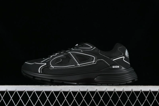 Dior B30 Sneakers with Reflective CD30 Logo and Lightweight Rubber Sole - CD30