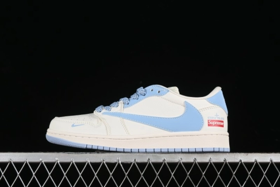 Nike Travis Scott x Fragment Design x Air Jordan 1 Low OG SP AJ1 Stone Island Collaboration - BB6588-105