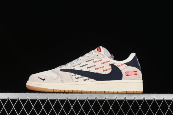 Nike Travis Scott x Fragment Design x Air Jordan 1 Low OG SP AJ1 Supreme Collaboration - JH6088-613