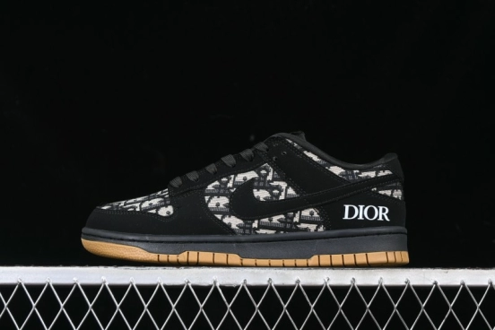 Nike SB Dunk Low APE Collaboration - Camouflage Black Swoosh Anniversary Custom Low-Top Casual Sneakers - KK1333-017