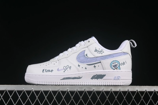 Nike Air Force 1'07 Low "Sesame Street" Custom Casual Sneakers - FB8971-080