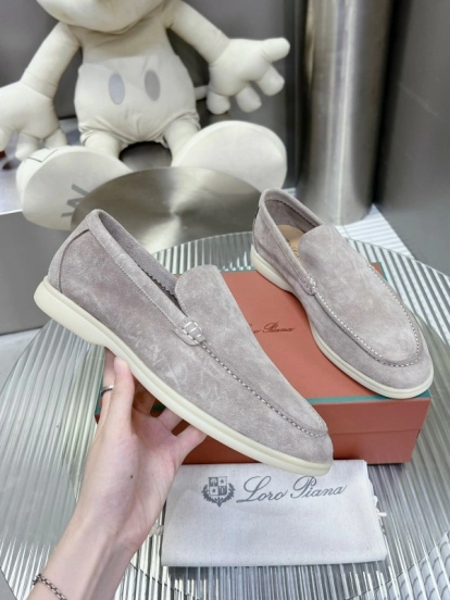 2025 Men Le Parmentier Grey Suede Loafers LY00260