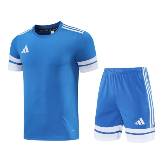 2025 Adidas Blue Short Sleeve Jersey+Shorts