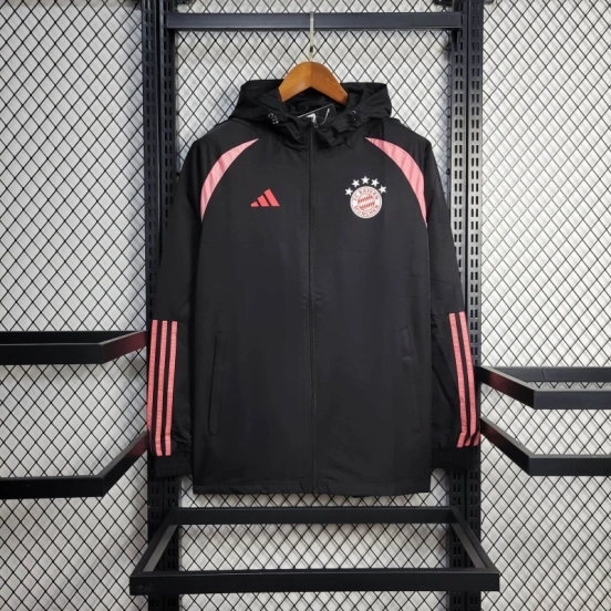 25/26 Bayern Munich Jacket Black Windbreaker