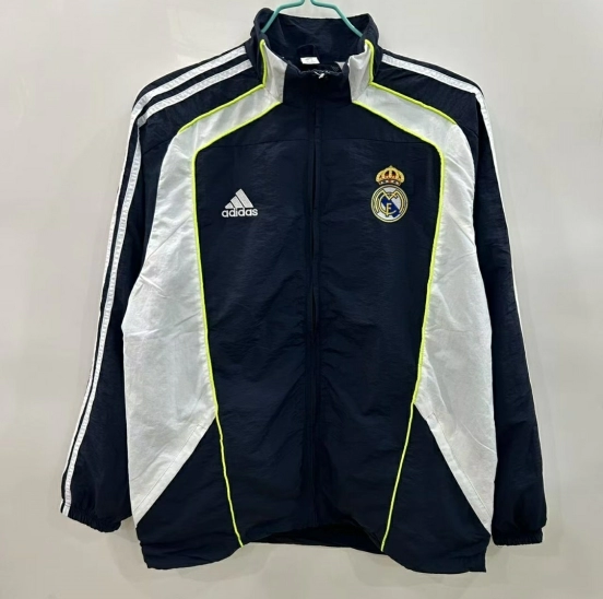 25/26 Real Madrid Black/White Windbreaker