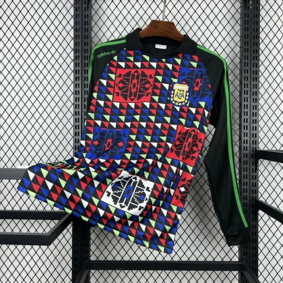 1990 Retro Argentina Goalkeeper Long Sleeve Jersey