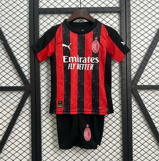 25/26 Kids AC Milan Home Size 16-28 Jersey