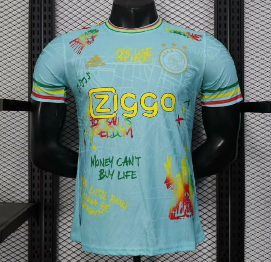 Player Version 25/26 Ajax Navy Skyblue with Bob Marley Tribute Jersey