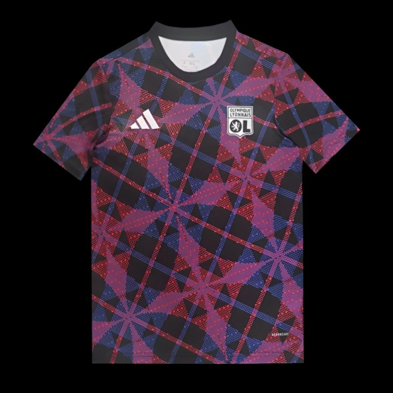 25/26 Olympique Lyonnais Lyon Purple with Geometric Pattern Jersey