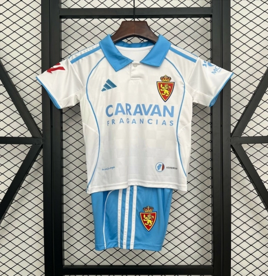 25/26 Kids Real Zaragoza Home Jersey