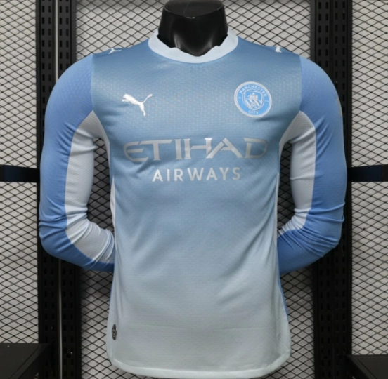 Player Version 26/27 Manchester City Sky Blue with White Long Sleeve Jersey | Yupoo Store